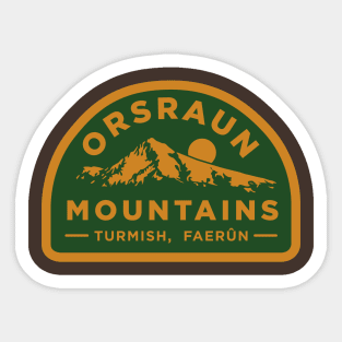 Orsraun Mountains Sticker